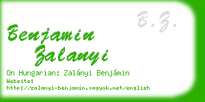benjamin zalanyi business card